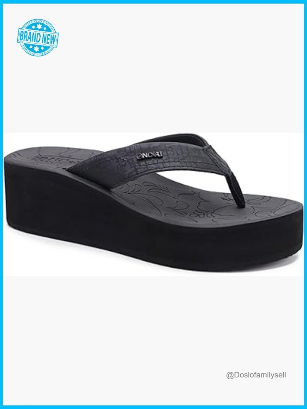 Platform Wedge Flip Flops Trendy Dressy Summer Sandals Comfortable Walking